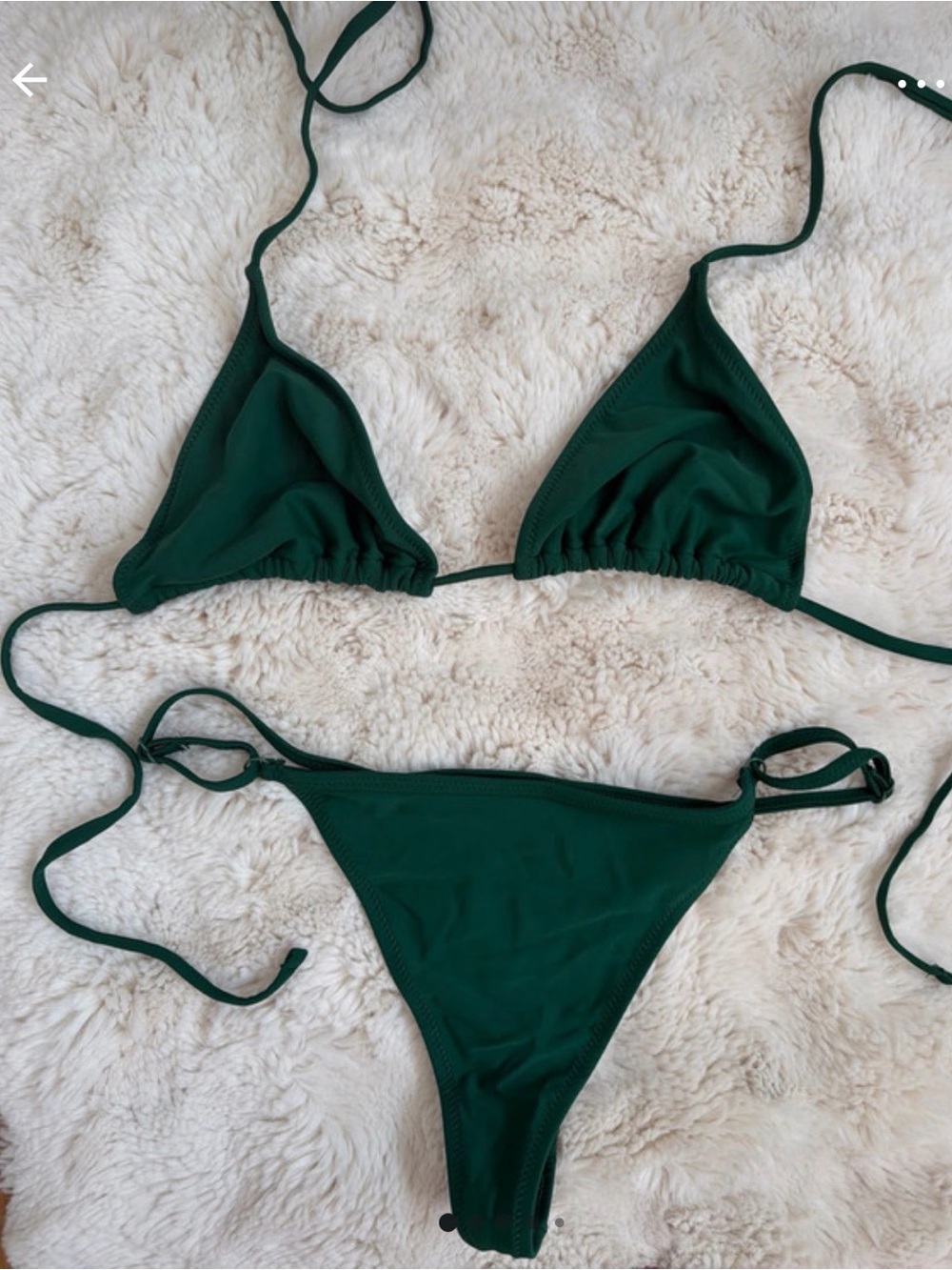 Emerald Green Triangle String Bikini Brazilian Cut - Women Swim